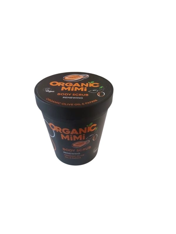 Organic Mimi Body Scrub Renewing Olive & Papaya, 250g