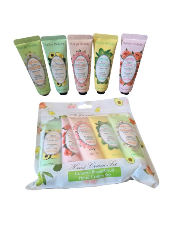 Kaliya Beauty  Colorful Flower & Fruit Hand Cream Set 30gx5
