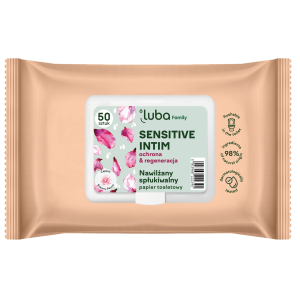 LUBA FAMILY MOIST TOILET PAPER SENSITIVE INTIM 50 PCS
