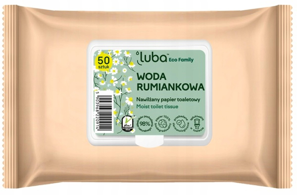 LUBA MOIST CHAMOMILE TOILET PAPER 50PCS
