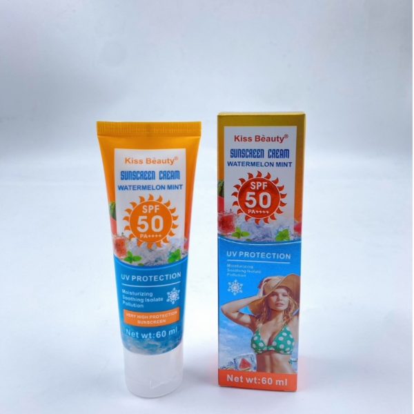 Kiss Beauty Sunscreen Cream Watermelon Mint SPF 50 PA++++ (60 ml)