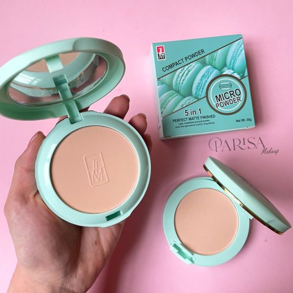 (English) Thailand Macaron Powder 5in1 – Compact Powder with Matte & Shimmer Finish [101], 30g - Image 5