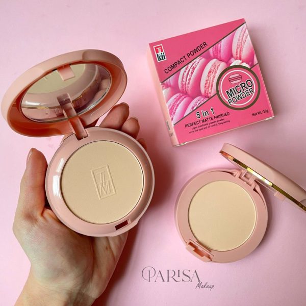 (English) Thailand Macaron Powder 5in1 – Compact Powder with Matte & Shimmer Finish [101], 30g - Image 4