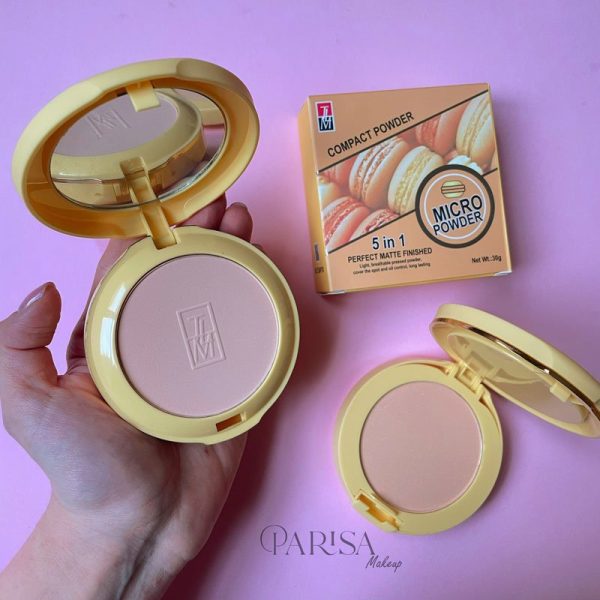(English) Thailand Macaron Powder 5in1 – Compact Powder with Matte & Shimmer Finish [101], 30g - Image 3