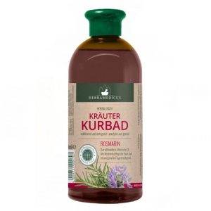(English) Herbamedicus Herbal Bath with Natural Rosemary Essential Oil – 500 ml