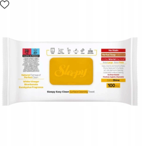 Sleepy Wipes Towels – Moisturizing, for Cleaning the Universe. 100pcs, Eucalyptus Scent