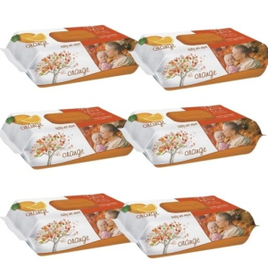 Sleepy baby wet wipes with orange scent, 120 pcs per pack