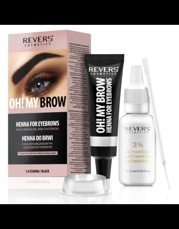 REVER'S COSMETICS OH! MY BROW Henna for Eyebrows – Black