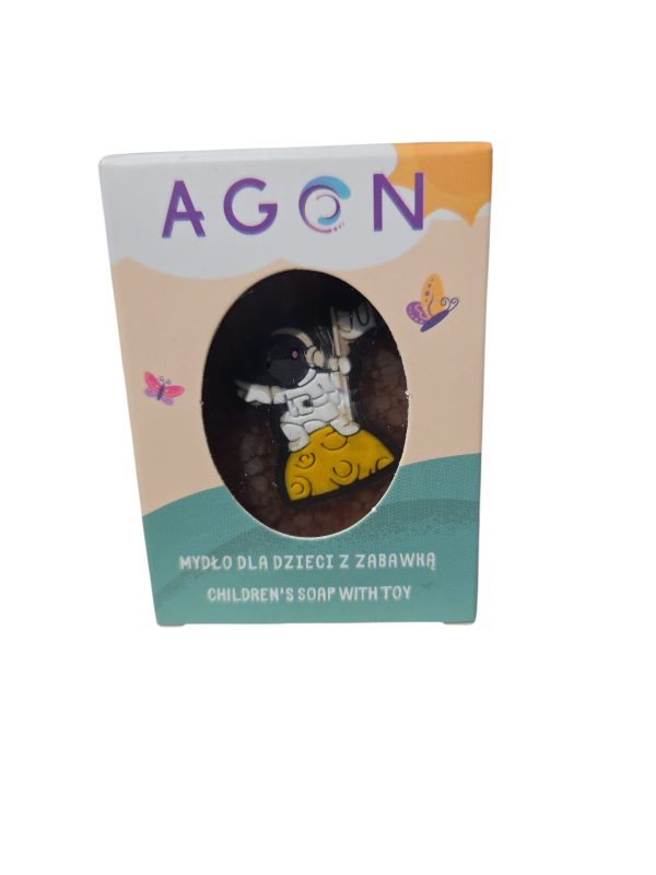 (English) AGON Children's Soap with Toy – Chocolate | 50 g