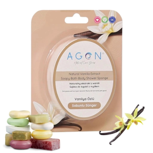 AGON Soapy Bath Sponge – Natural Vanilla | 125g